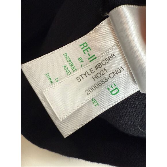 J.Crew Ruffle Mockneck Button Sweater Black 100% Cotton Women’s M BC568 - Picture 4 of 5